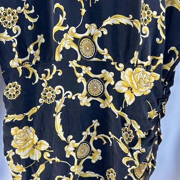 Veronica Beard Amile Long Sleeve Rushed Silk Dress, 4 - Picture 5 of 9